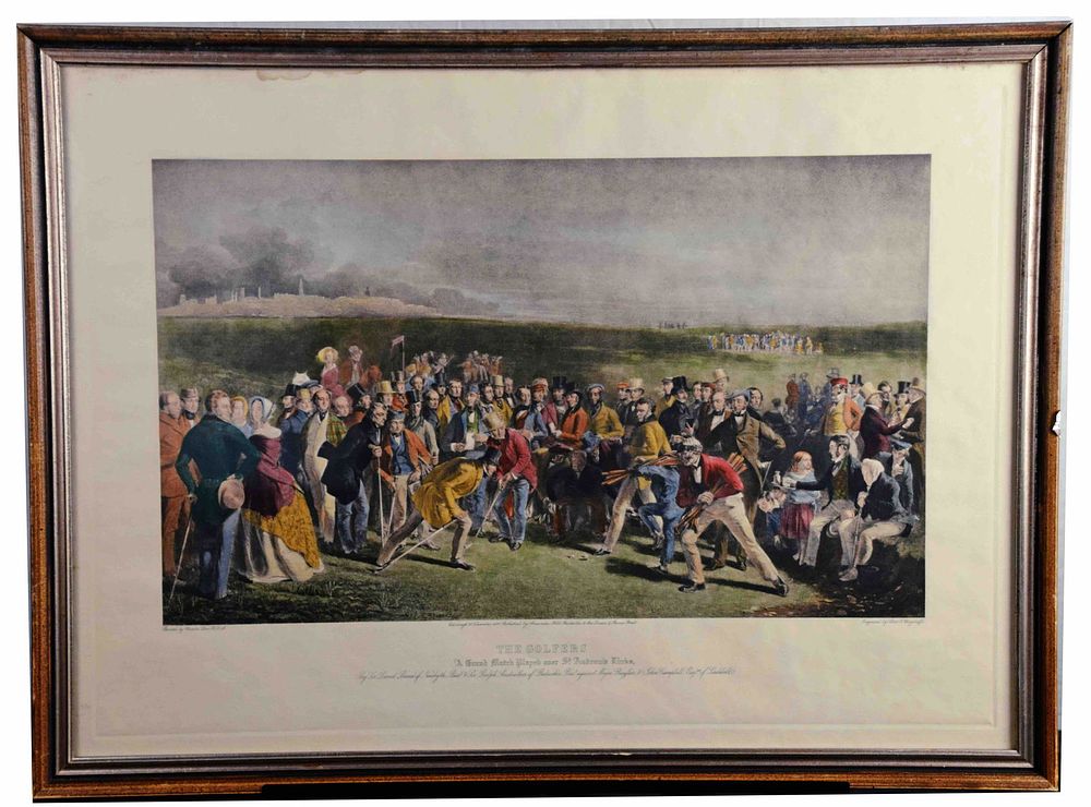 Lot 179: St Andrews Golfer's Engraving
