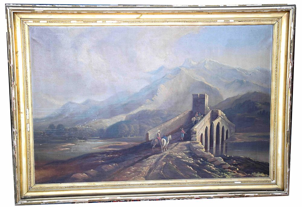 Lot 173: Arab Landscape Oil Painting