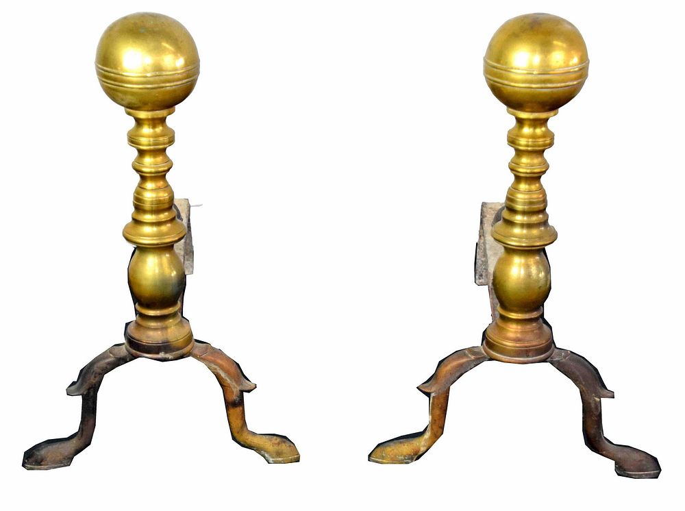 Lot 178: Andirons and Fender