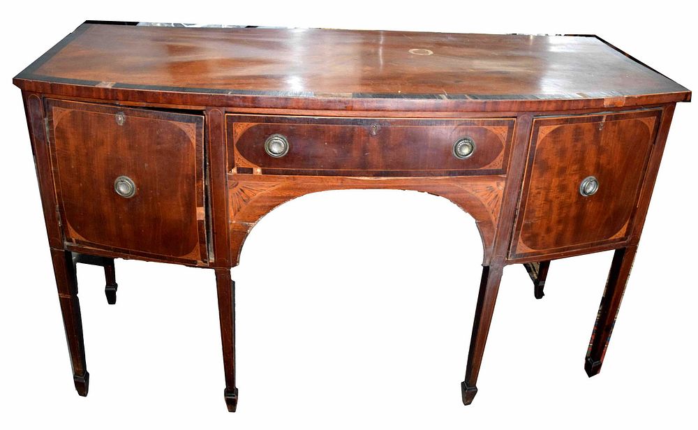 Lot 195: Early Mahogany Sideboard