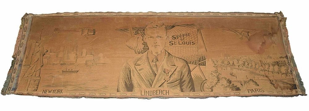 Lot 211: Charles Lindberg Tapestry