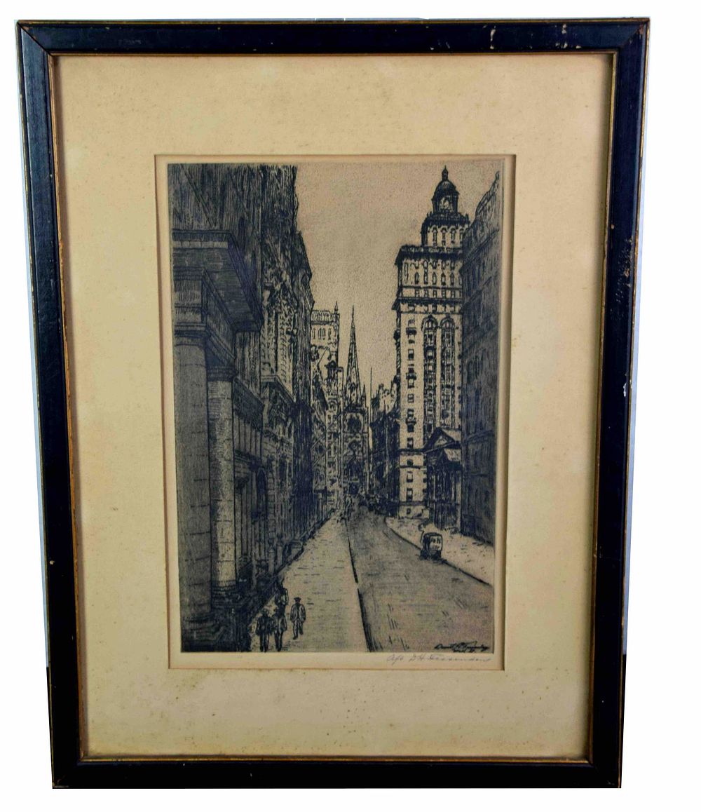 Lot 222: Wall Street Etching