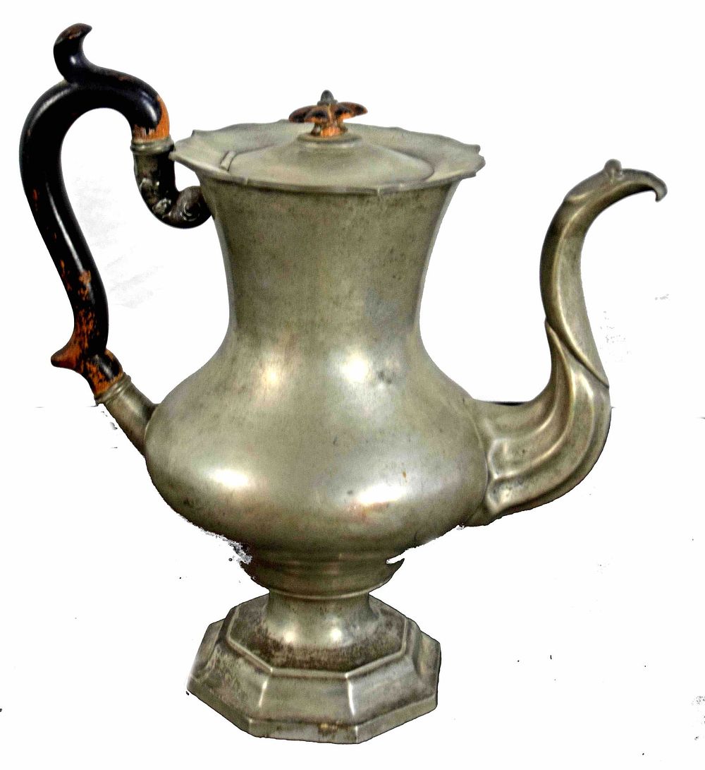 Lot 243: Pewter Tea Pot