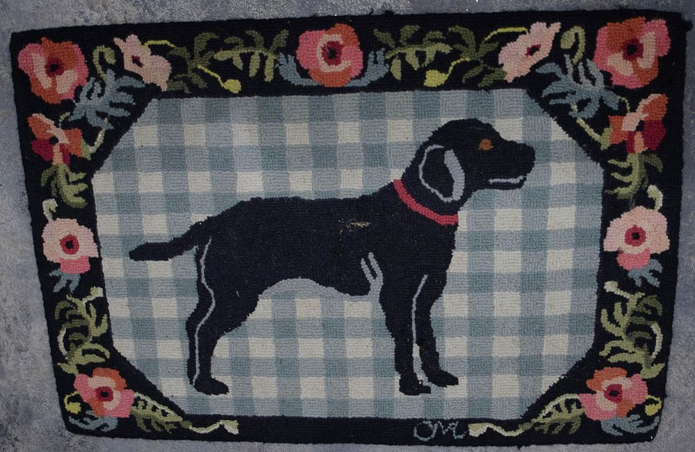 Lot 171: Dog Pictoral Hooked Rug