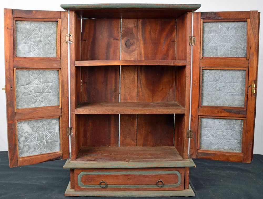 Lot 174: Miniature Pie Safe - early 20th Century.