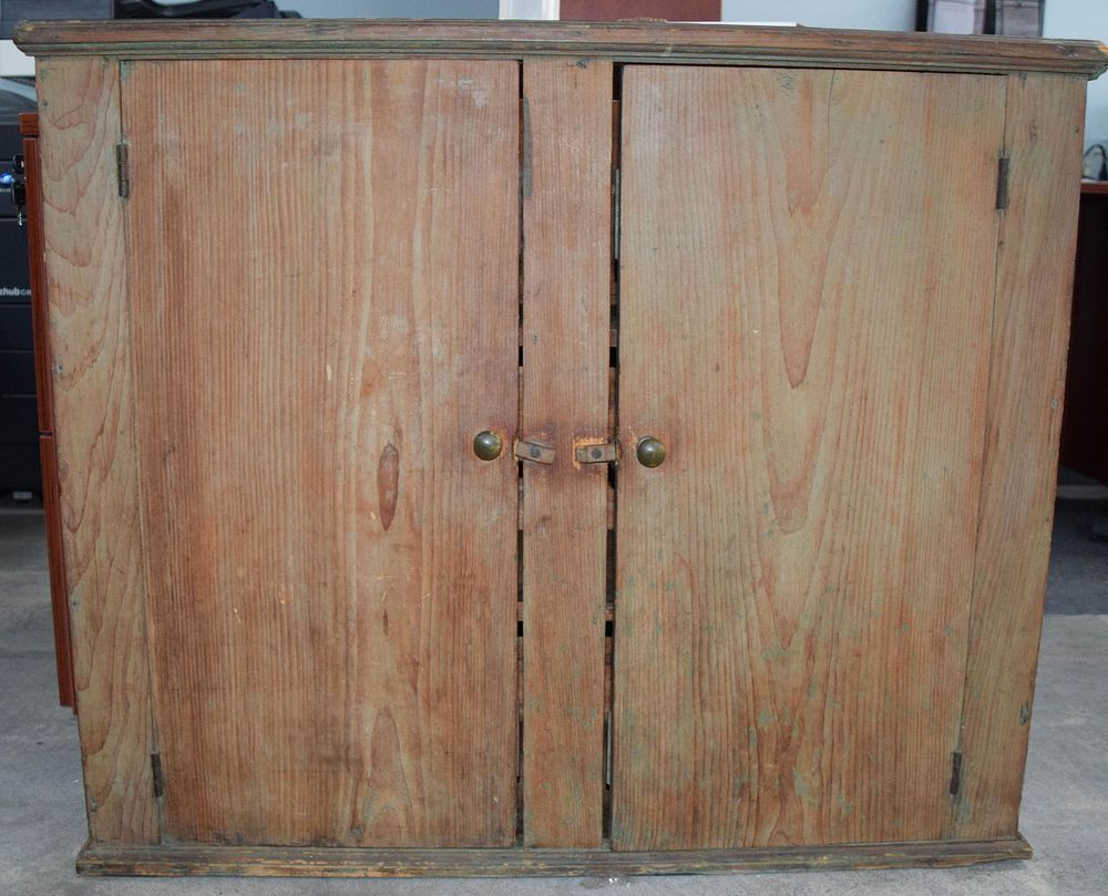 Lot 175: Early N.E. Pine Hanging Cupboard