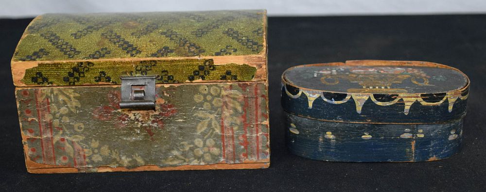 Lot 189: Dome-top Box and Decorated Box