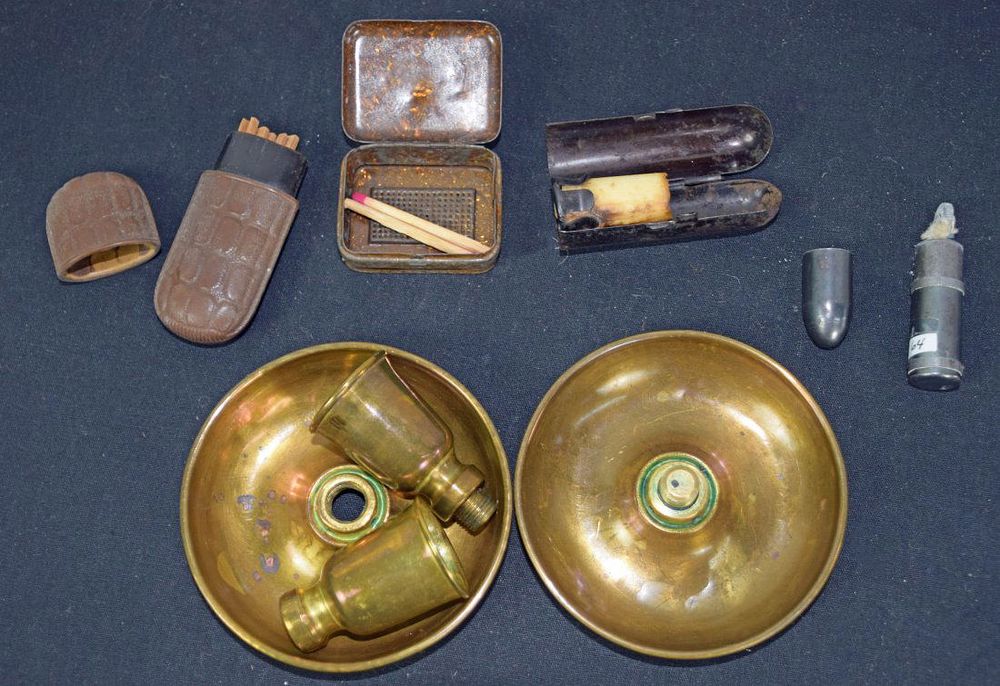 Lot 207: Rare Candle Holders and Match Holders