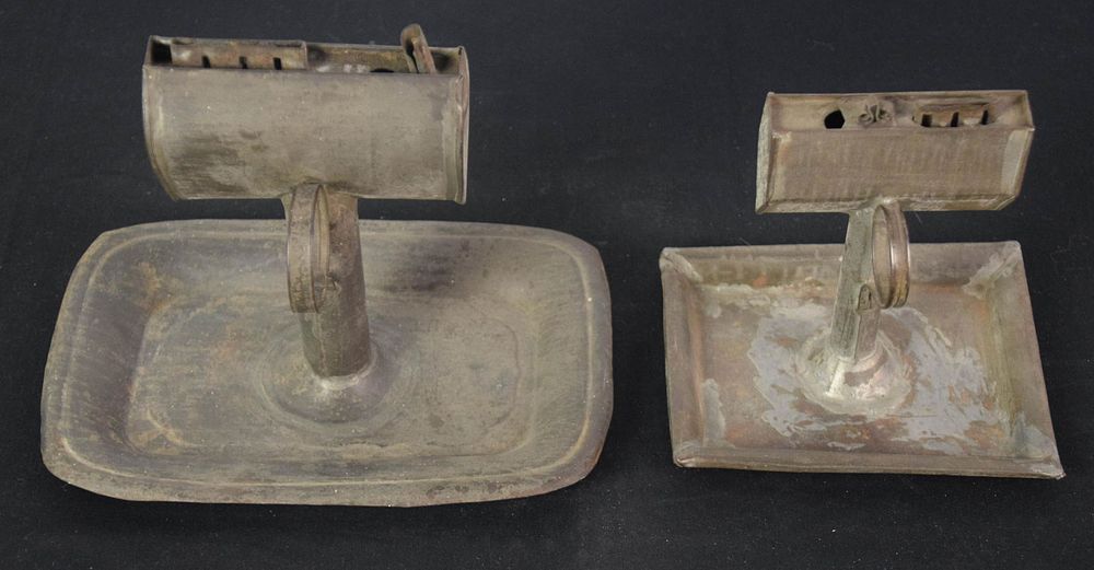 Lot 223: Pair of Lard Lamps
