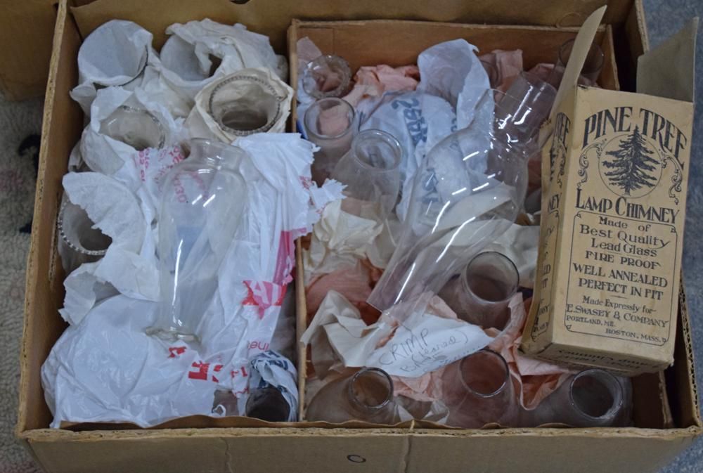 Lot 241: Box of Large Chimneys