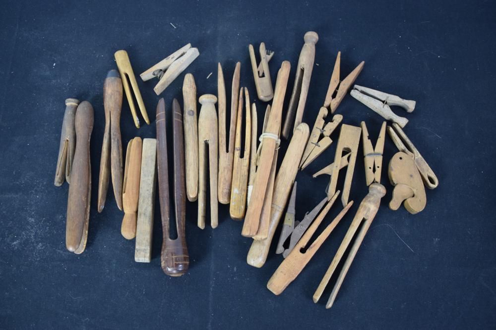 Lot 250: Old  Clothespins