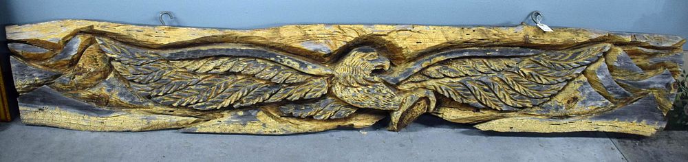 Lot 274: Large Folk Art Carved Eagle