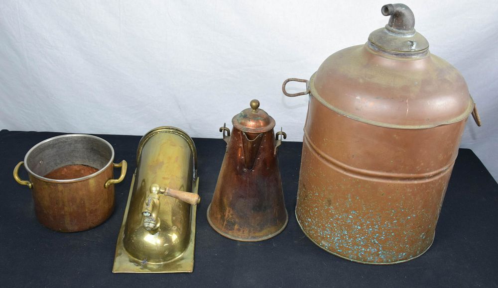 Lot 279: Four Piece Copper Lot