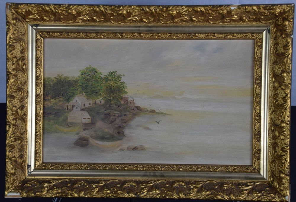 Lot 287: Oil Painting of Shoreline
