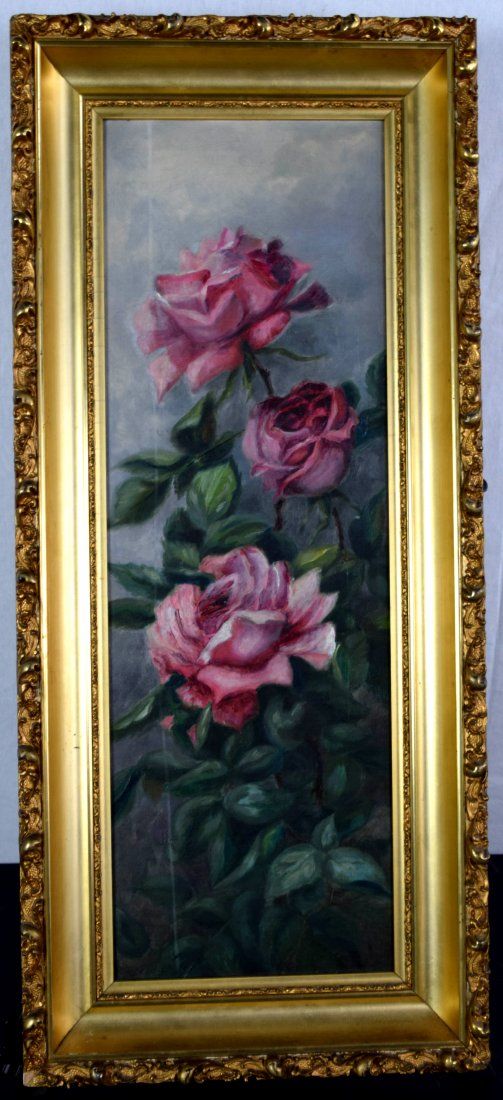 Lot 290: Set of Three Paintings of Roses