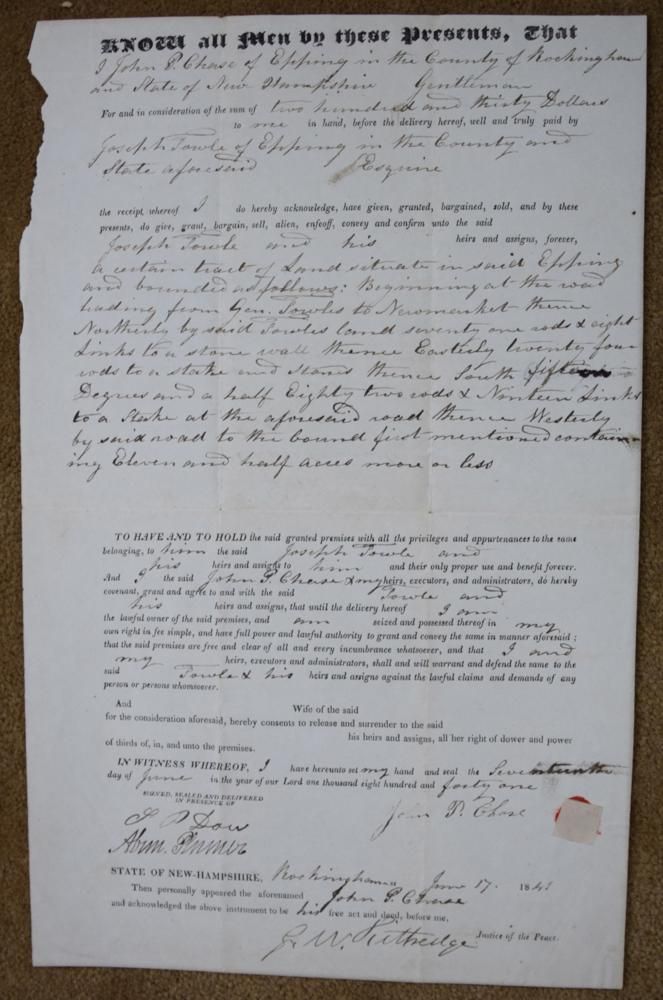 Lot 305: NH Land Deeds