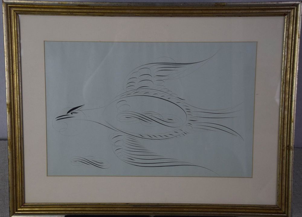 Lot 156: Bird pen and ink Drawing