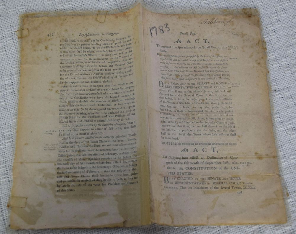 Lot 172: Small Pox Act of 1788