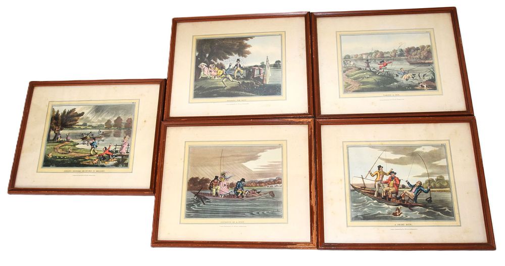 Lot 145: Five Fishing Engravings