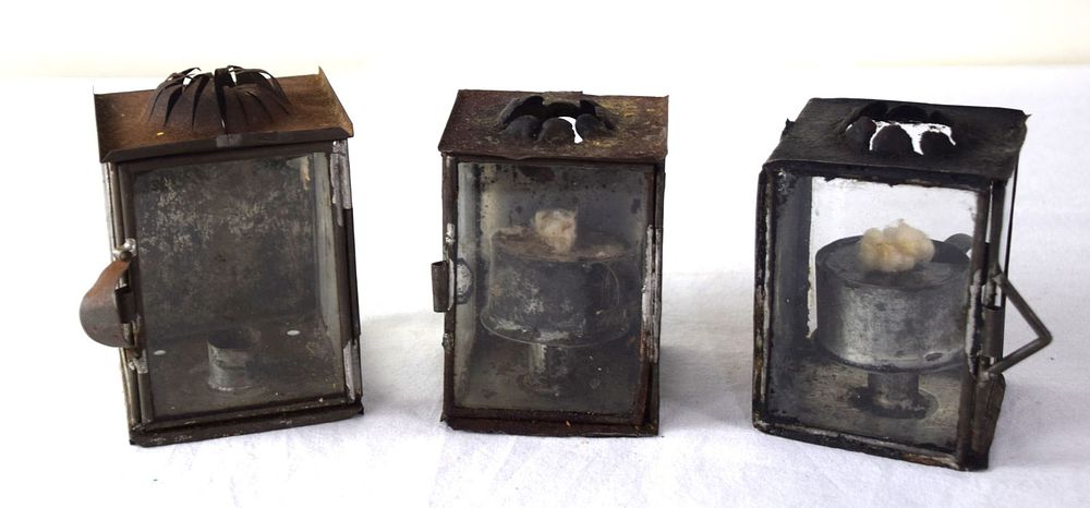 Lot 173: Early Glass Encased Lamps