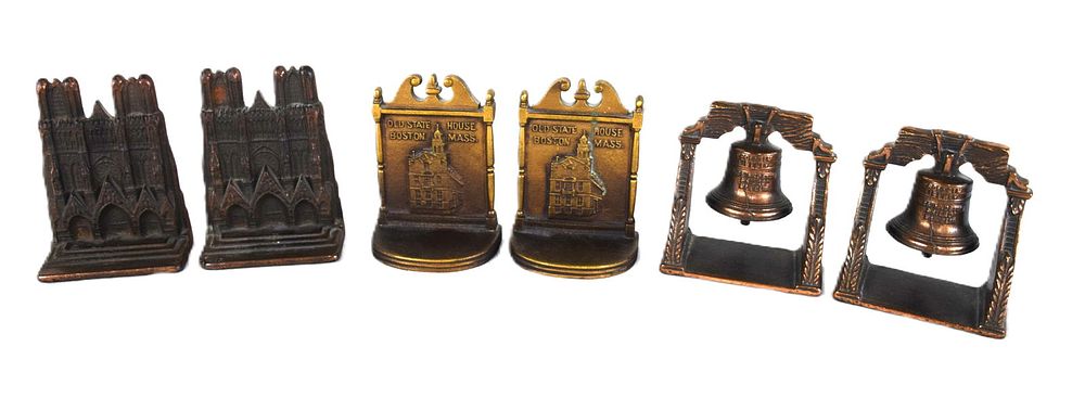 Lot 174: Three Pairs Of Bookends