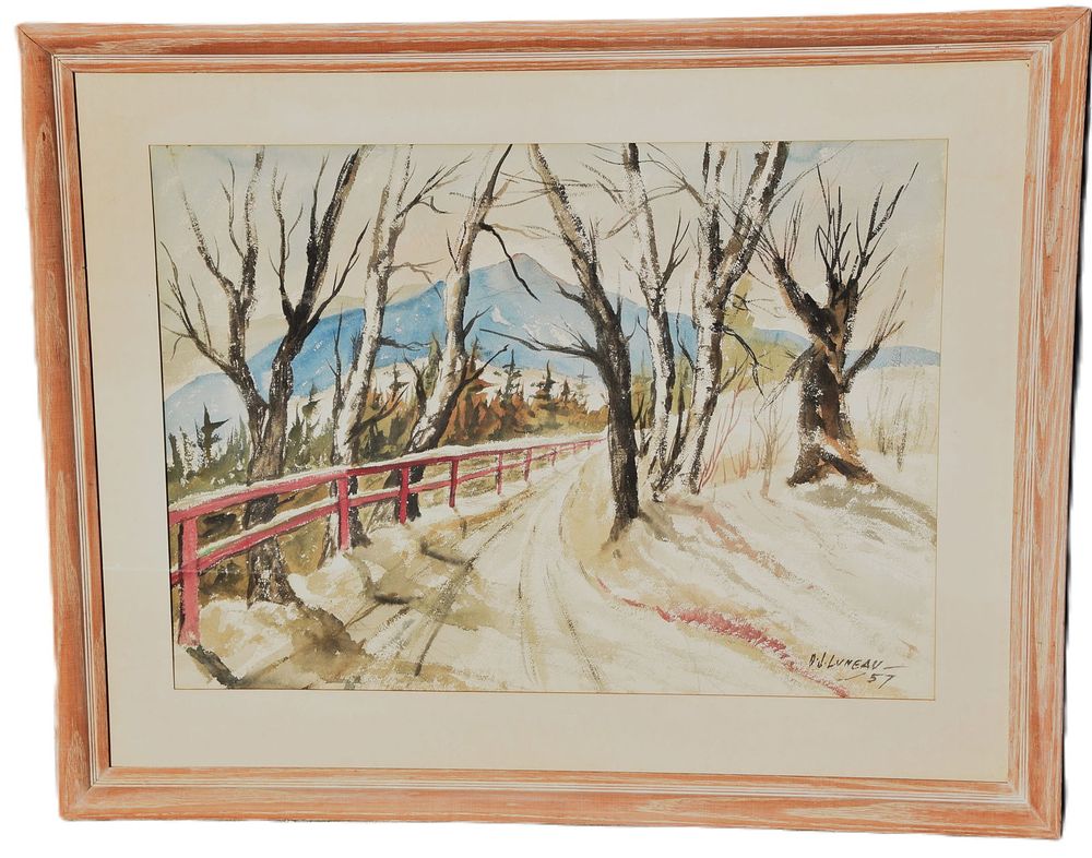 Lot 180: Watercolor Landscape by Omer Luneau