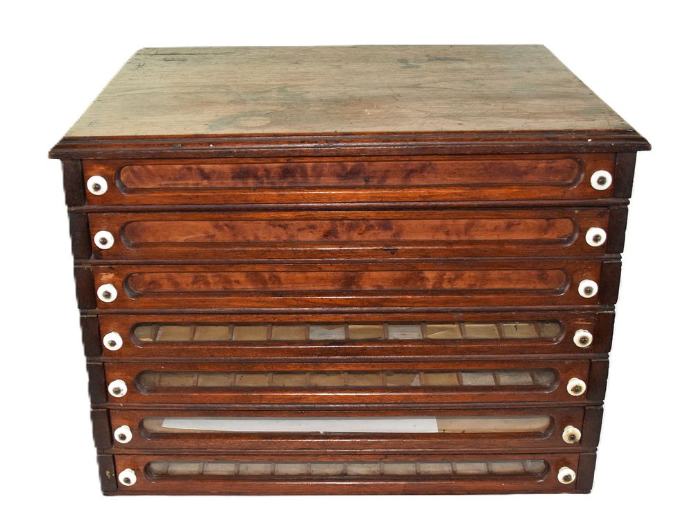 Lot 203: Advertising Spool Cabinet