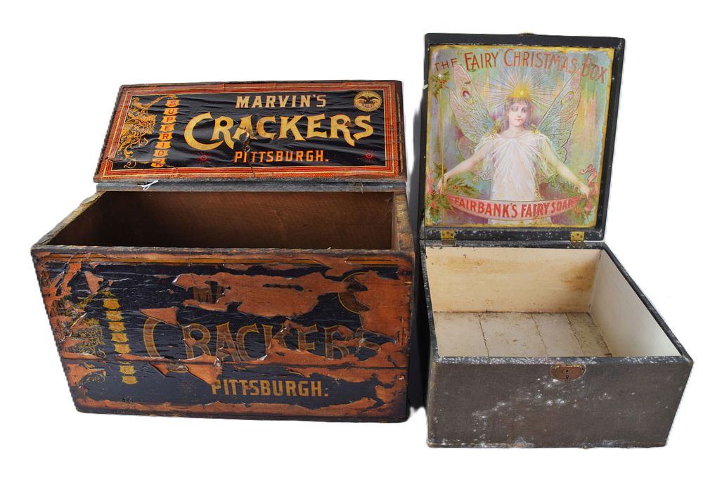 Lot 207: Two Country Advertising Boxes