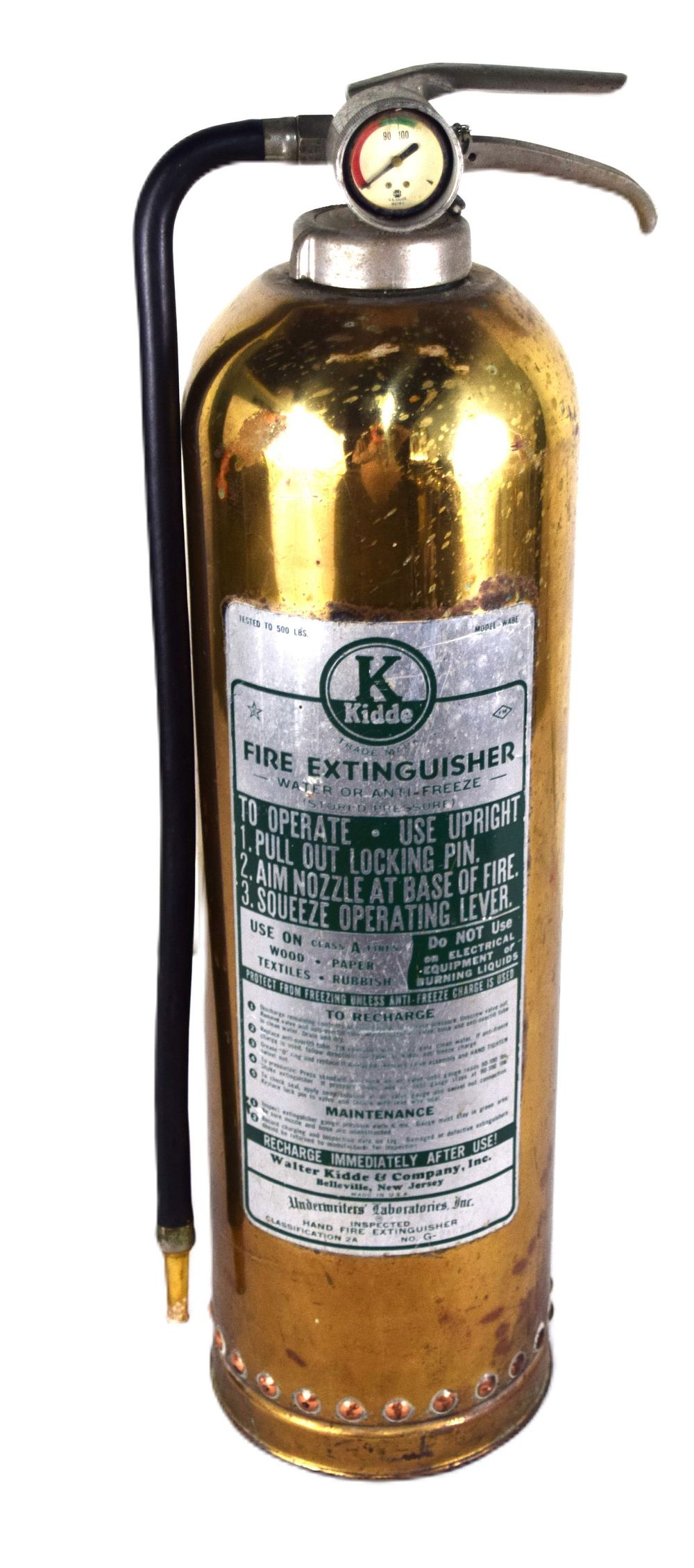 Lot 225: Old Brass Kidde Fire Extinquisher