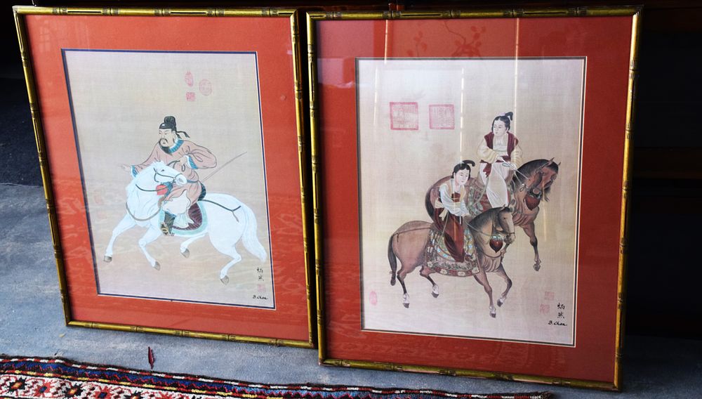 Lot 203: Pair of Oriental Artwork