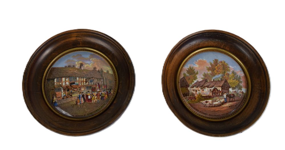 Lot 214: Two Framed Pratt Lids