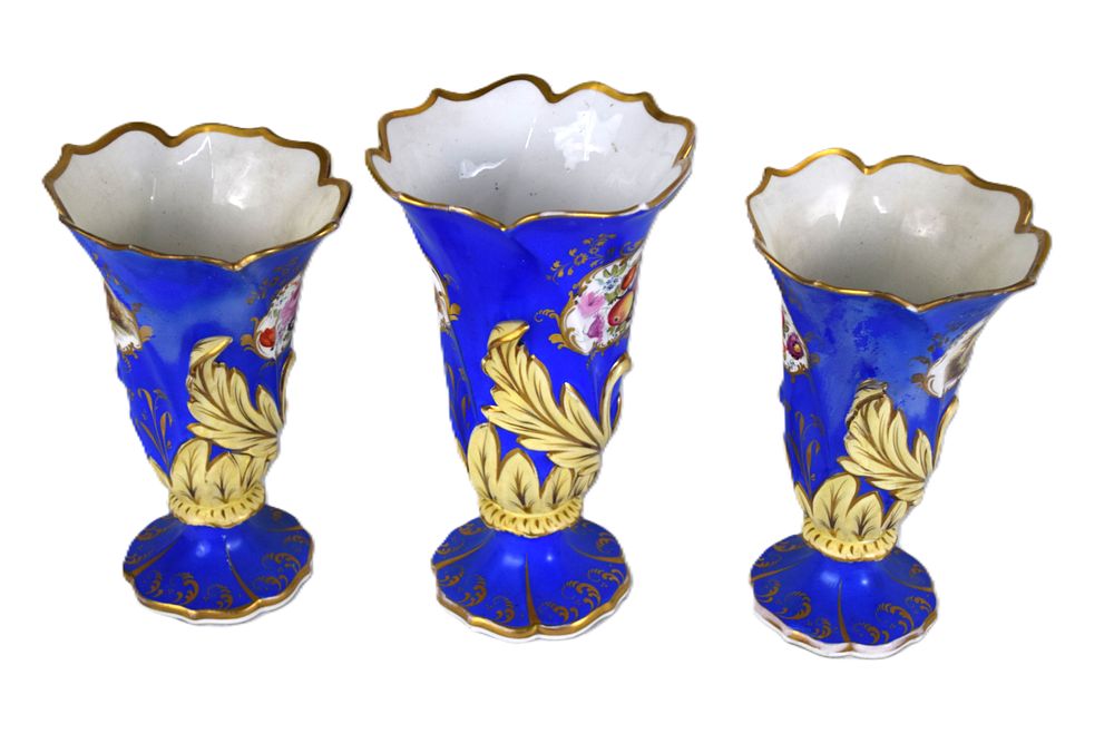 Lot 217: Three Old Paris Vases