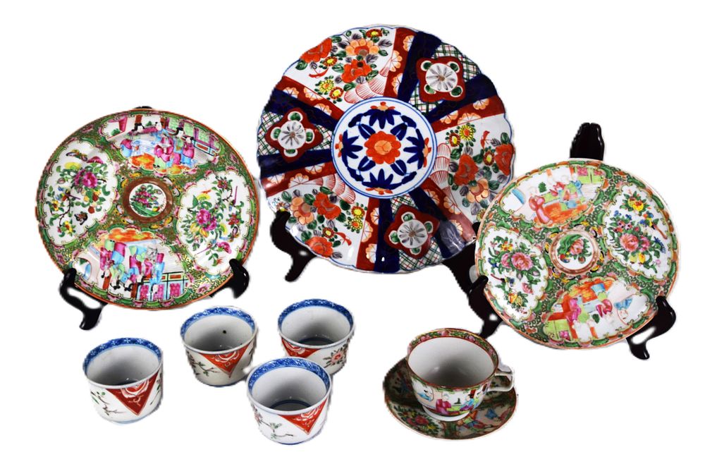 Lot 221: Rose Medallion and Imari Lot