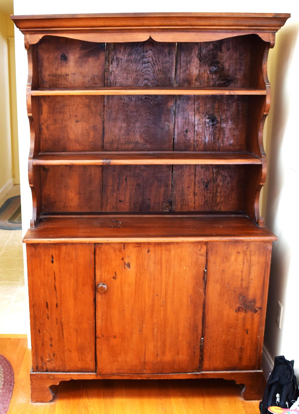 Lot 61A: Early Set Back Cupboard