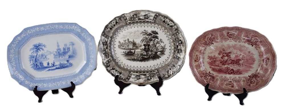Lot 151: Three Piece Transfer Platter Lot
