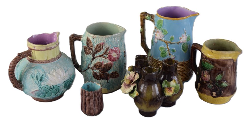 Lot 163: Six Piece Majolica Lot