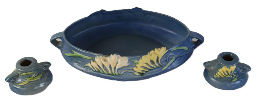 Lot 186: Three Piece Roseville Pottery Lot