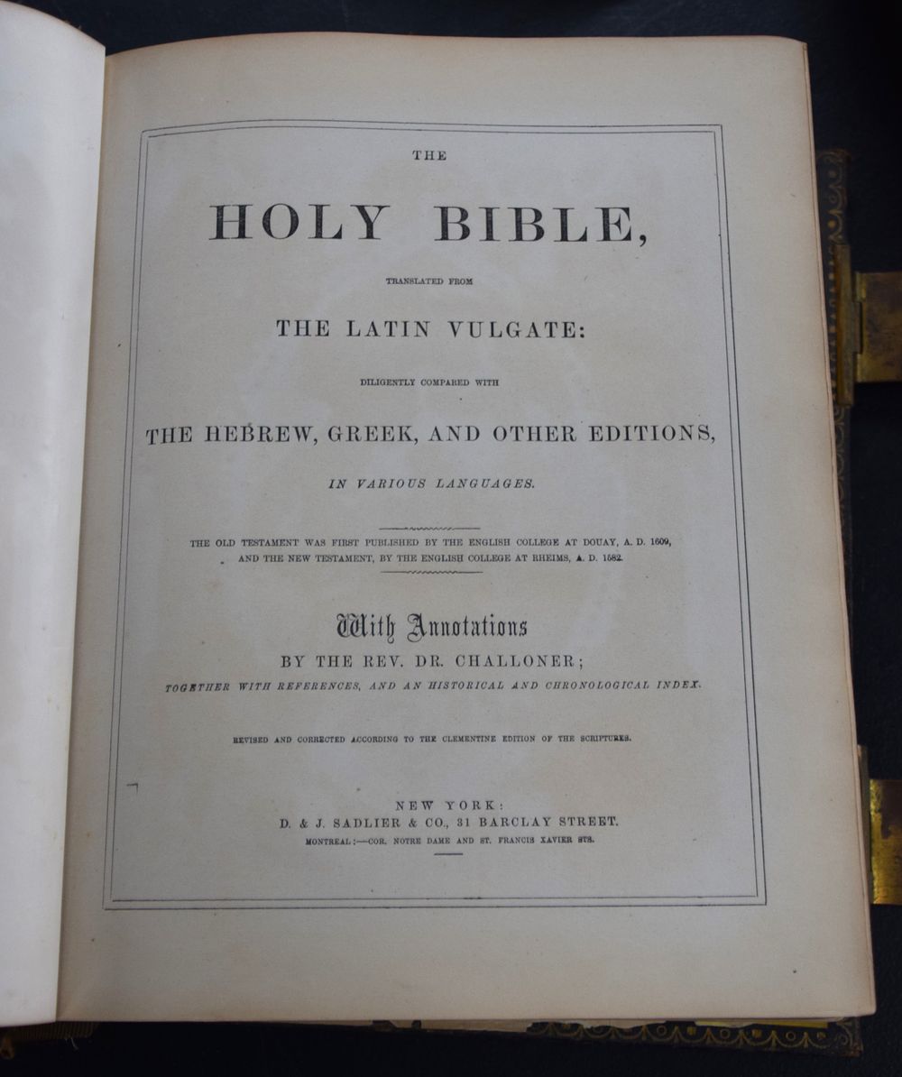 Lot 210: Two Catholic Bibles