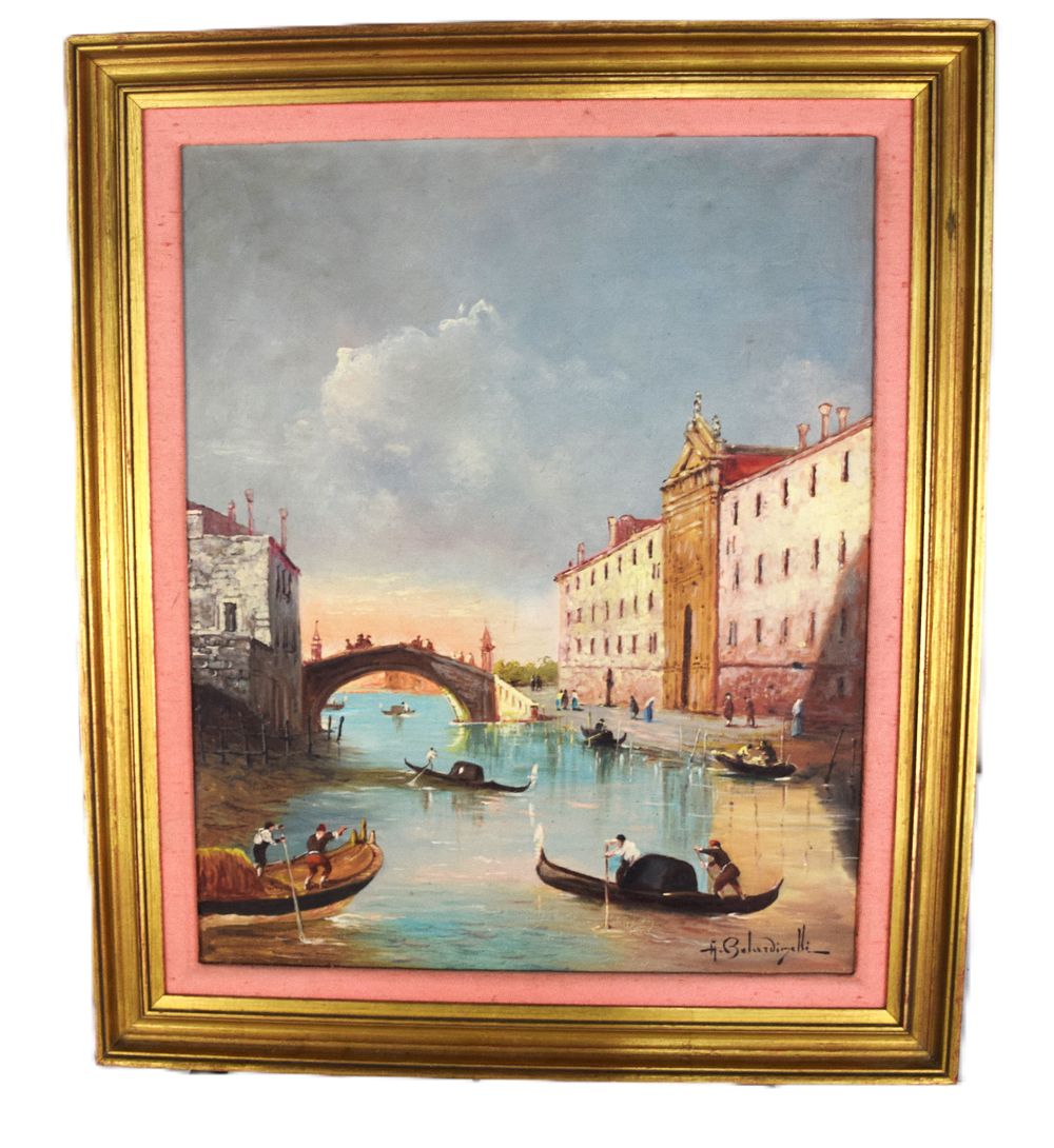 Lot 166: Venice Oil Painting