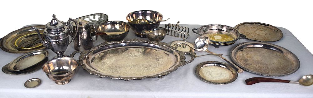 Lot 175: Large Lot of Silver Plated Tableware