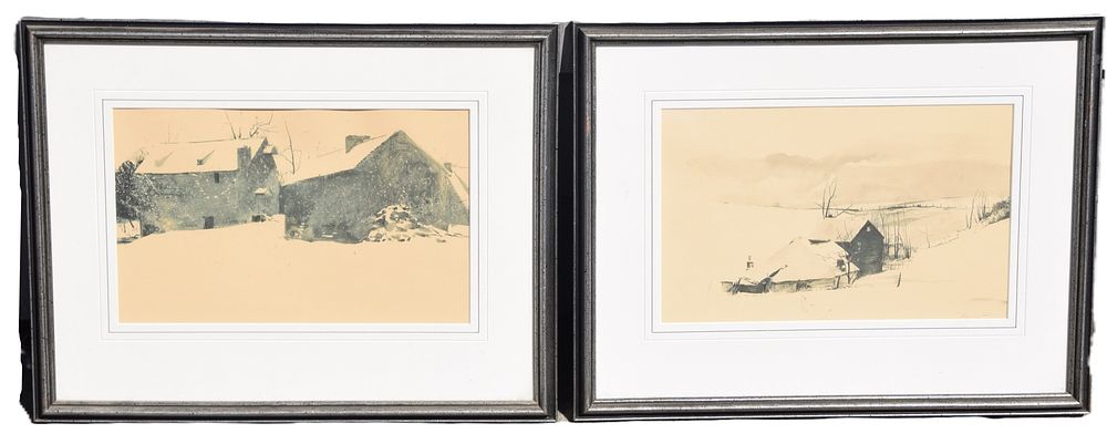 Lot 127B: Two Andrew Wyeth Lithographs
