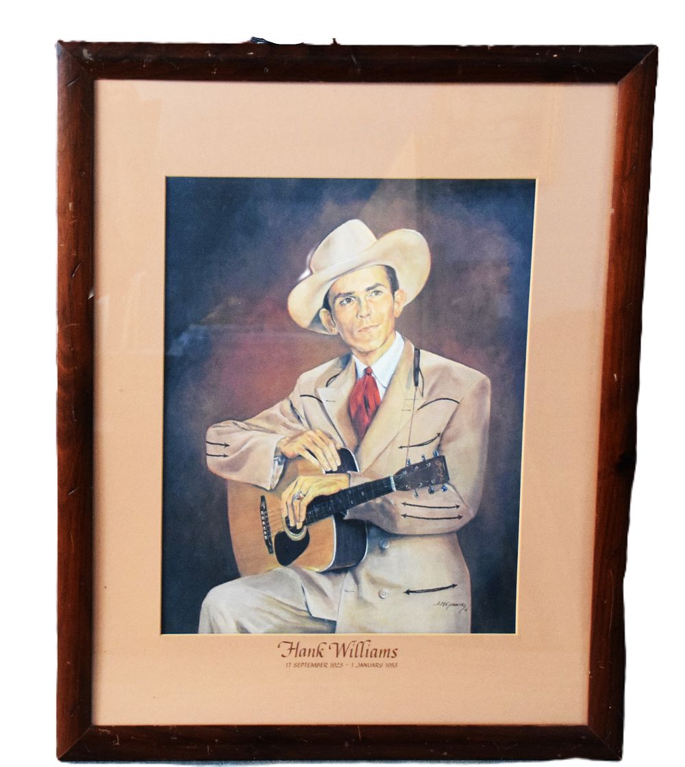 Lot 128: Hank Williams Watercolor