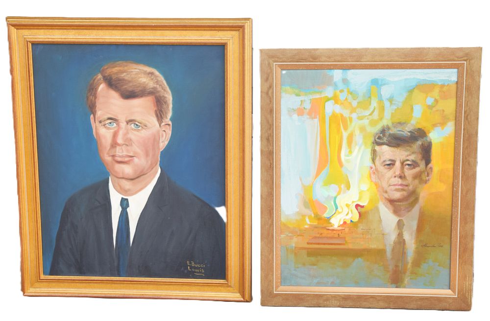 Lot 160A: JFK and RFK Portraits