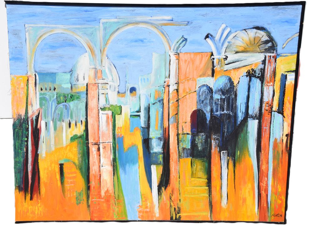 Lot 167: Kenton Large Oil Painting