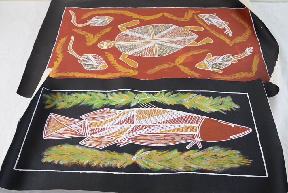 Lot 183: Two Fish Paintings
