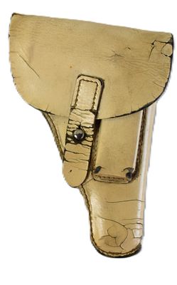 9th SS Panzer Division Dress Holster. Rare dress white holster for the Walther PPK with the 9th 
