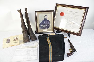 Captain Edward Adams, 6th NH Regiment, Military Lot. Civil War Captain Edward Adams of the 6th 