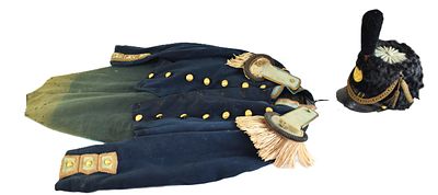 NH Militia Dress Infantry Jacket & Hat. Post War of 1812 New Hampshire dress infantry jacket 