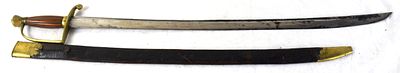 Civil War Artillery Officer Sword. Civil War artillery officer sword with D guard, wood and 