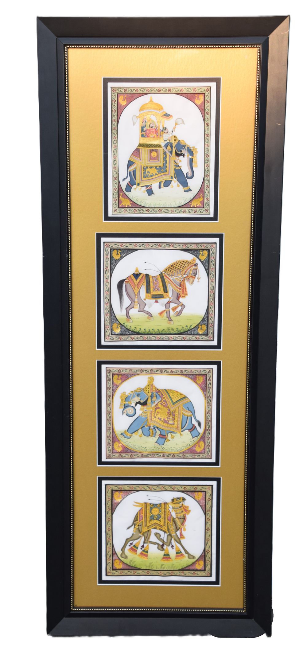 Lot 144: Indian Watercolor of Elephants
